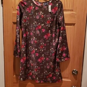 GAP Women's Floral Dress - Brown and Red